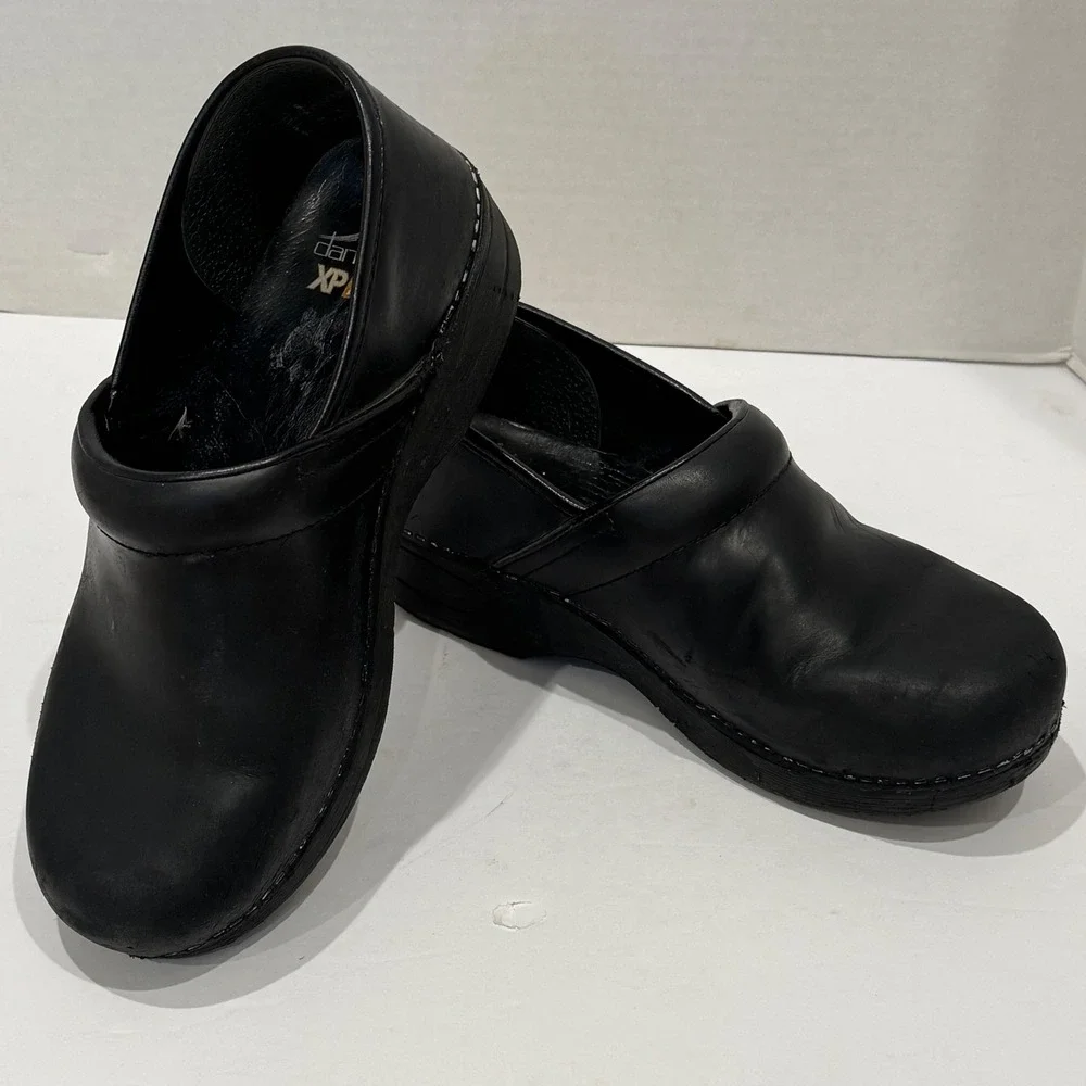 Dansko XP 2.0 ALL Black Leather Clogs Nursing Shoes Mens 7 Womens 9.5-10 EU 40 - Picture 5 of 10